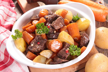 beef stew with carrot and potato