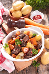 beef stew with carrot and potato
