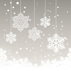 Naklejka na ściany i meble christmas card with snow