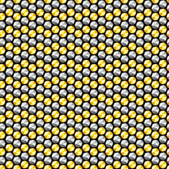 Gold and silver crystal sequins seamless pattern