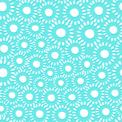 Graphic abstract tiny floral seamless pattern