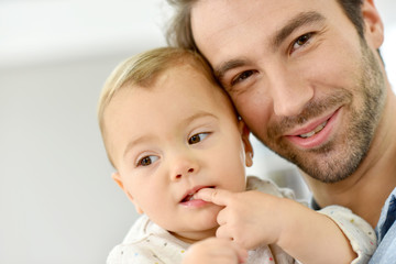 Portrait of daddy with baby girl