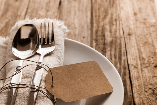Rustic Christmas place setting
