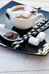 white cup with marshmallows