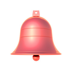 3D red metallic bell