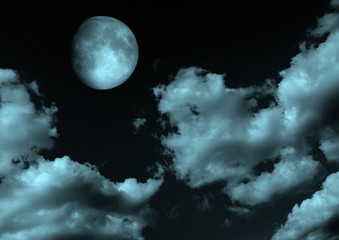 Naklejka na ściany i meble The moon in the night sky 