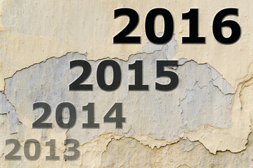 2013 2014 2015 2016 auf Mauer