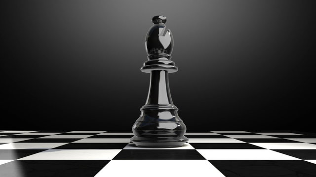 Put the chess piece bishop on a chessboard(included alpha)