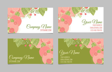 Double-sided floral business card