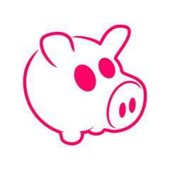 Fototapeta premium Cute Pig Illustration