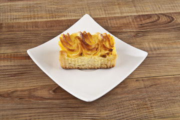 baked pudding in a dish