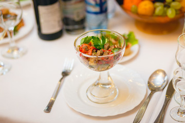 Gourmet salad at the Banquet