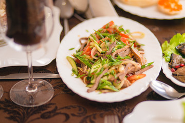 Gourmet salad at the Banquet