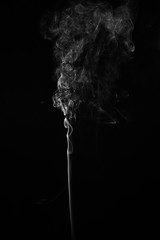 Abstract smoke moves on a black background. Design element. Abstract texture.