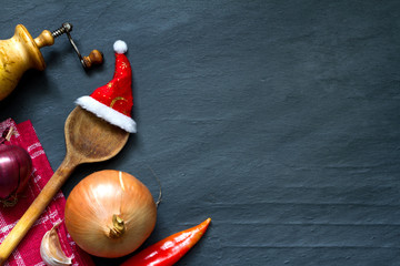 Christmas cooking abstract food background
