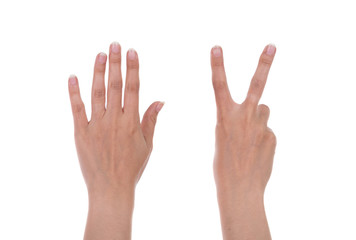 hands show the number seven