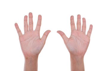 hands show the number ten