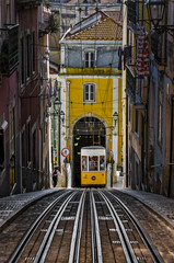The "Bica" Funicular - Lisbon, Portuga