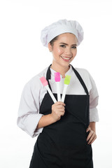 Asian Woman bakery chef