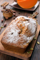 Pumpkin bread loaf