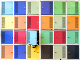 Colorful school lockers - 95799513
