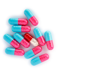 pills isolated on white background