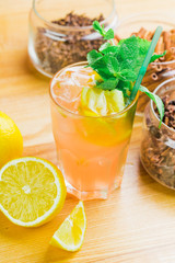 Fresh homemade lemonade