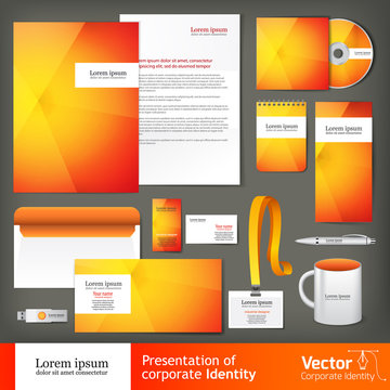 Stationery set design, Stationery template, Corporate identity design vector