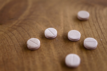 Fototapeta na wymiar Pills on a table