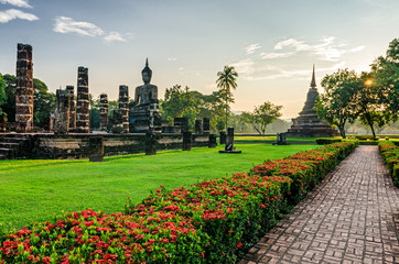 Sukhothai old ruins (Thailand) in Historical Park