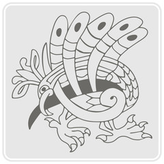 monochrome icon with Celtic art and ethnic ornaments for your design