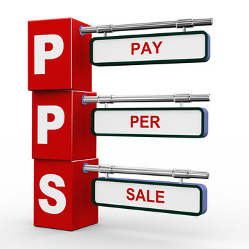 3d modern signboard of pps