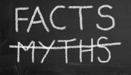Fototapeta premium Chalkboard - facts and myths