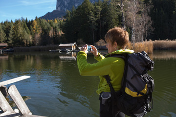 Photographer at the lake