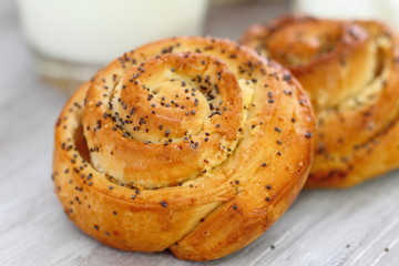 Rolls with poppy