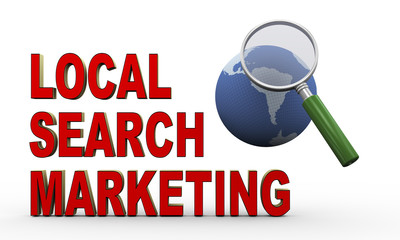 3d globe, magnifier and local search marketing