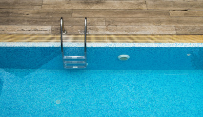 Swimming pool and wooden floor backgrounds