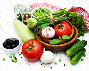 various vegetables