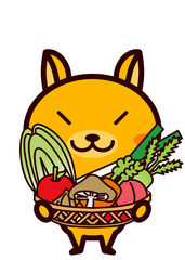 野菜を持った動物シリーズ