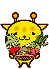 野菜を持った動物シリーズ