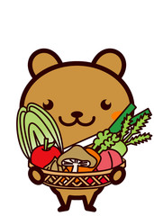 野菜を持った動物シリーズ