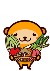 野菜を持った動物シリーズ