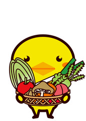 野菜を持った動物シリーズ