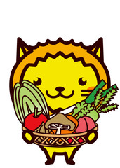 野菜を持った動物シリーズ