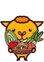 野菜を持った動物シリーズ