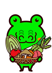 野菜を持った動物シリーズ