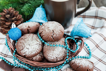 Chocolate crinkles cookies