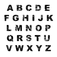 Vector stained alphabet