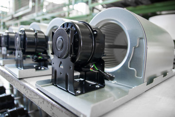 Fototapeta fan motors on the rollers gravitational ready to be used obraz