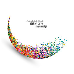 Abstract color splash banner, curve icon, clip art, design element vector illustration